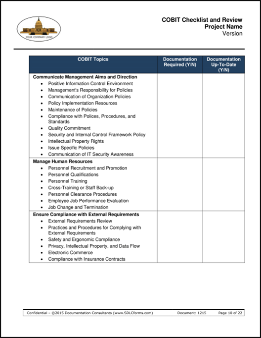 COBIT_Checklist_and_Review-P10-500